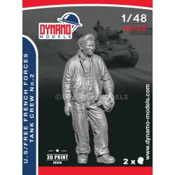 Dynamo Models 48132 1/48 Us/Free French Forces Tanker 1944 3d Printed Resin Kit
