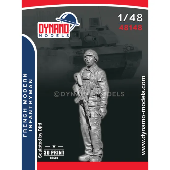Dynamo Models 48148 1/48 French Modern Infantryman No 1 3d Printed Resin Kit