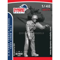 Dynamo Models 48171 1/48 Us/Free French Forces Tanker 1944 3d Printed Resin Kit