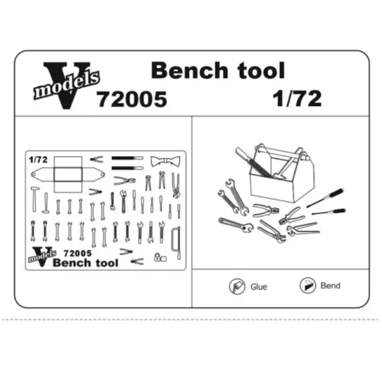 Vmodels 72005 1/72 Locksmith Tool Photo-etched Accessories Kit