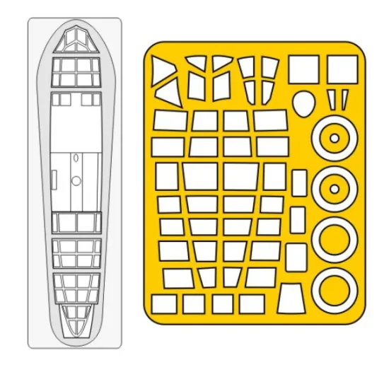 Dead Design Cm72021 1/72 Ki-46 Ii Dinah Vacu Canopy And Mask For Hasegawa Kit