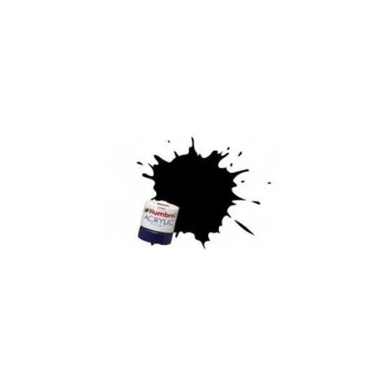 COAL BLACK 12ml SATIN Acrylic Tinlet HUM-A085 COAL BLACK 12ml SATIN Acrylic Tinlet HUM-A085