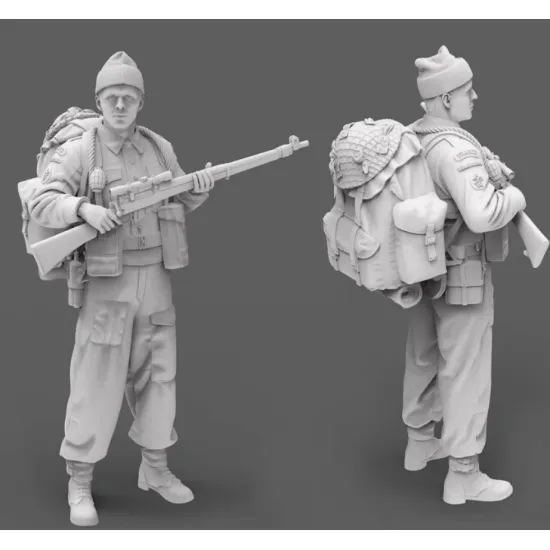 Black Snake K-03-48 1/48 Rifleman Commando Kieffer Kit 3 Resin Figure Kit