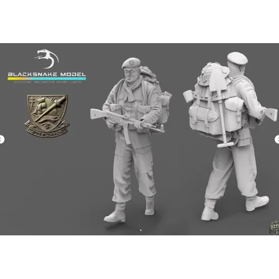 Black Snake K-08-48 1/48 Rifleman Commando Kieffer Kit 8 Resin Figure Kit