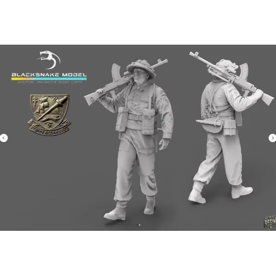 Black Snake K-11-48 1/48 Bren Commando Gunner Kieffer Kit 11 Resin Figure Kit