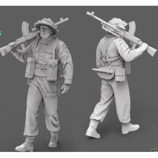 Black Snake K-11-48 1/48 Bren Commando Gunner Kieffer Kit 11 Resin Figure Kit