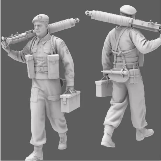 Black Snake K-12-48 1/48 Vickers Commando Gunner Kieffer Resin Figure Kit