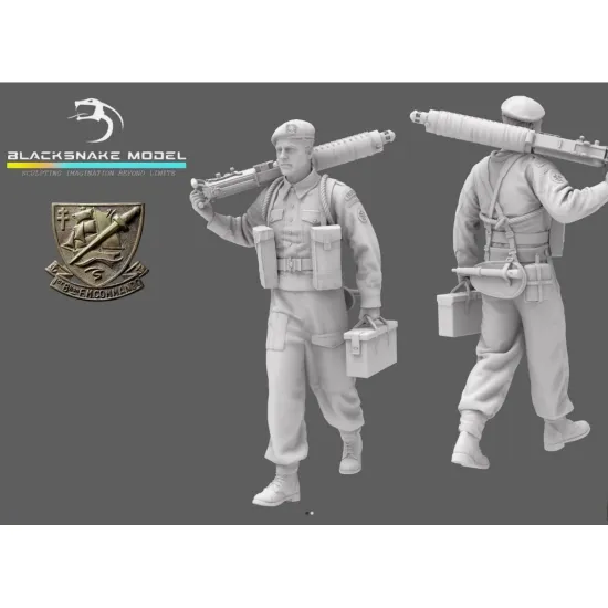 Black Snake K-12-48 1/48 Vickers Commando Gunner Kieffer Resin Figure Kit