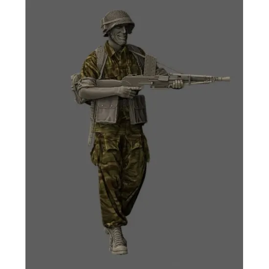 Black Snake Bep-02-48 1/48 Paratrooper Of 1st Bep Foreign Legion Machine Gun Gunner