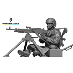 Black Snake Rhp-03-48 1/48 1st Rhp Mag58 Gunner Franch Forces Resin Figure Kit