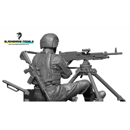 Black Snake Rhp-03-48 1/48 1st Rhp Mag58 Gunner Franch Forces Resin Figure Kit