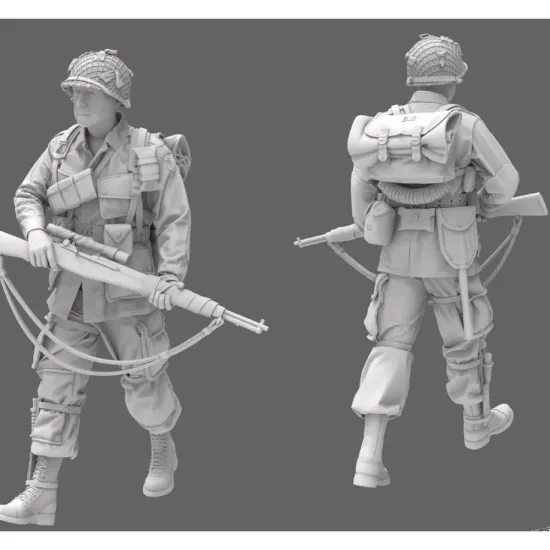 Black Snake St-12-48 1/48 101st Airborne Soldier Ww2 D-day Resin Figure Kit