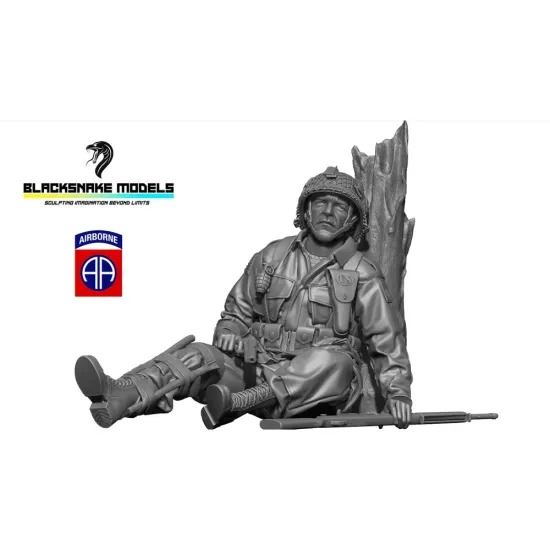 Black Snake Ab-82-02-48 1/48 Wounded Soldier 82nd Airborne Resin Figure Kit