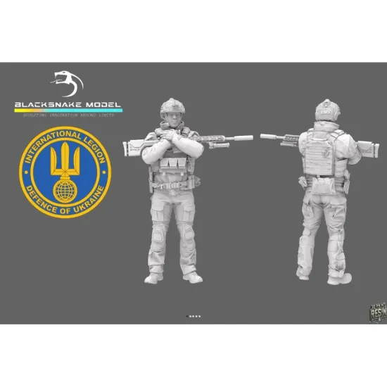 Black Snake Uks-04-48 1/48 Ukrainian Soldier Resin Figure