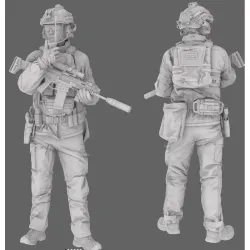 Black Snake Uks-09-48 1/48 Ukrainian Omega Special Forces Operator Resin Figure