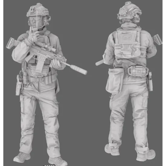 Black Snake Uks-09-48 1/48 Ukrainian Omega Special Forces Operator Resin Figure
