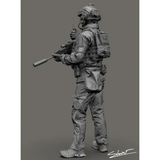 Black Snake Uks-09-48 1/48 Ukrainian Omega Special Forces Operator Resin Figure