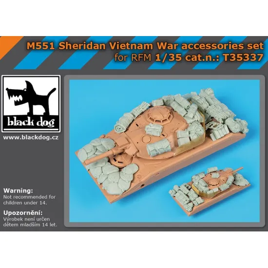 Black Dog T35337 1/35 M551 Sheridan Vietnam War Accessories Set For Rfm