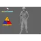 Black Snake 2nd-01-48 1/48 2nd Armored Infantry Soldier Thompson Ww2 Resin Figure
