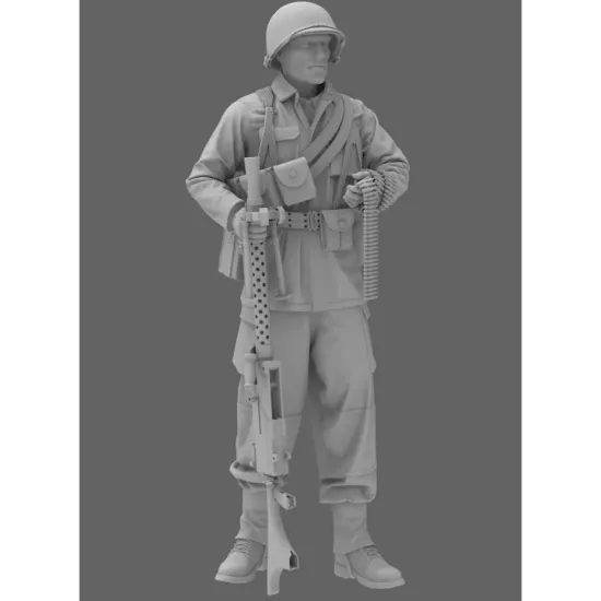 Black Snake 2nd-03-48 1/48 2nd Armored Infantry Mg Ww2 Resin Figure Kit
