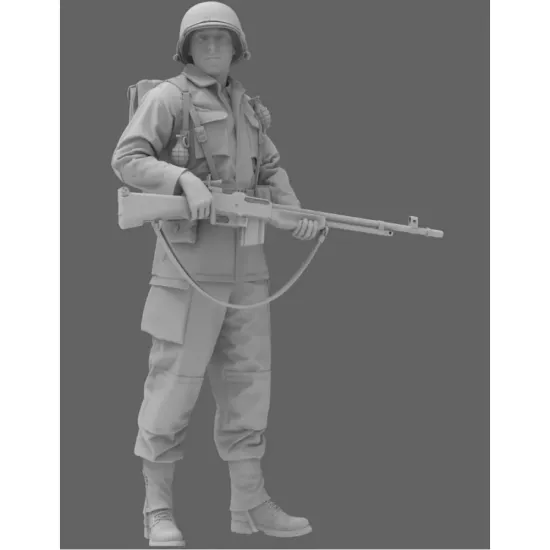 Black Snake 2nd-04-48 1/48 2nd Armored Infantry Soldier Bar Ww2 Resin Figure Kit