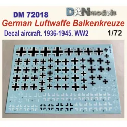 Dan Models 72018 1/72 Ww2 German Luftwaffe Balkenkreuze Decal For Aircraft 1936 - 1942
