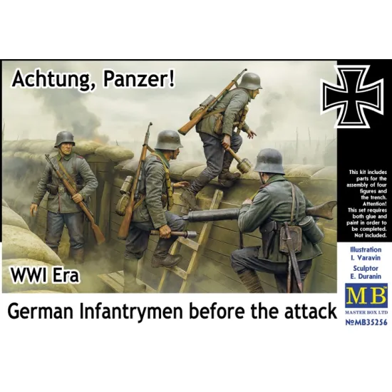 Master Box 35256 1/35 German Infantrymen Before The Attack Wwi Era Achtung Panzer
