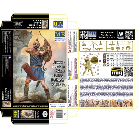 Master Box 32016 1/32 Greco-persian Wars Series Peltast Kit 6