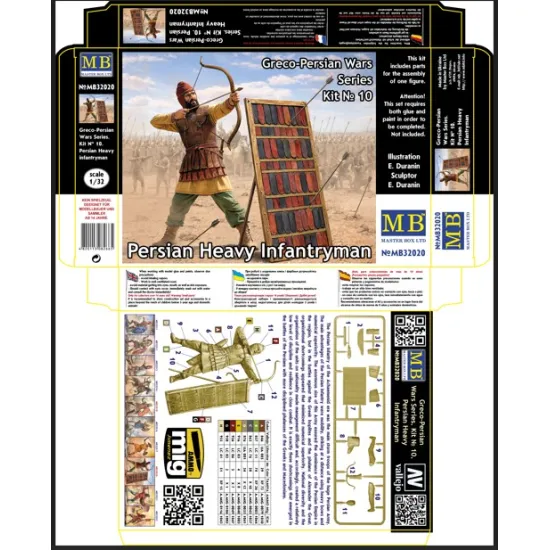 Master Box 32020 1/32 Greco-persian Wars Series Kit 10 Persian Heavy Infantryman