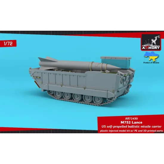 Armory Ar72430 1/72 M752 Lance Us Cold War Era Ballistic Missile Launcher Self-propelled Plastic Model Kit