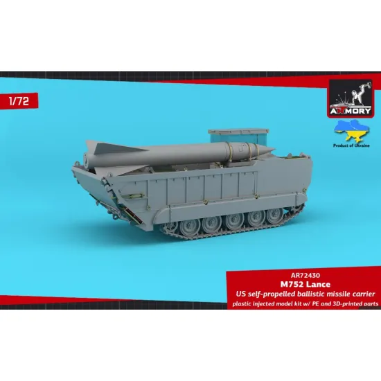 Armory Ar72430 1/72 M752 Lance Us Cold War Era Ballistic Missile Launcher Self-propelled Plastic Model Kit