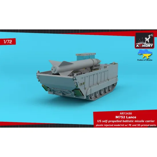 Armory Ar72430 1/72 M752 Lance Us Cold War Era Ballistic Missile Launcher Self-propelled Plastic Model Kit