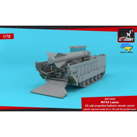 Armory Ar72430 1/72 M752 Lance Us Cold War Era Ballistic Missile Launcher Self-propelled Plastic Model Kit
