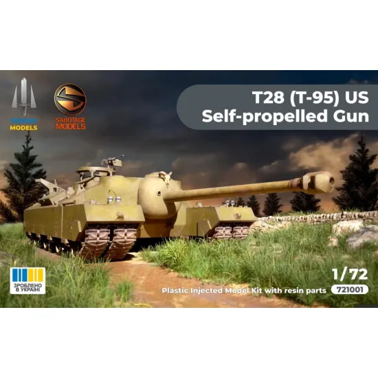 Trident Models Trm721001 1/72 T28 T95 Us Self-propelled Heavy Assault Gun