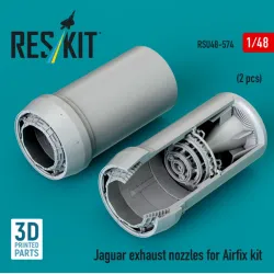 Reskit Rsu48-0574 1/48 Jaguar Exhaust Nozzles For Airfix Kit 3d Printed