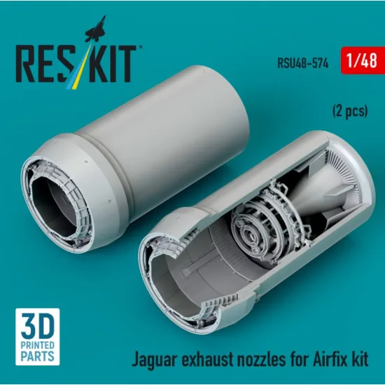Reskit Rsu48-0574 1/48 Jaguar Exhaust Nozzles For Airfix Kit 3d Printed