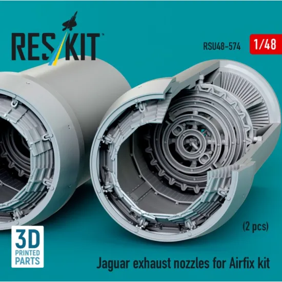 Reskit Rsu48-0574 1/48 Jaguar Exhaust Nozzles For Airfix Kit 3d Printed