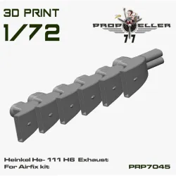 77propeller Prp7045 1/72 Heinkel He-111 H6 Exhaust For Airfix Kit