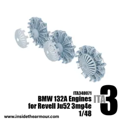 Inside The Armor Ita348071 1/48 Bwm 132a Engines 3 For Revell Ju-52