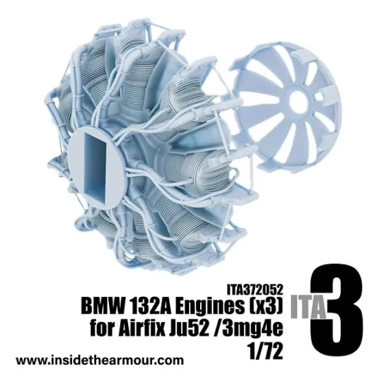 Inside The Armor Ita372052 1/72 Bmw 132a Engines For Airfix Ju52/3mg4e