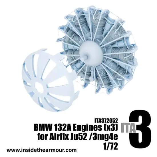 Inside The Armor Ita372052 1/72 Bmw 132a Engines For Airfix Ju52/3mg4e