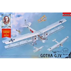 Roden 011 1/72 Gotha G Iv German Bomber-gothaer Waggonfabrik Ag Wwi Biplane