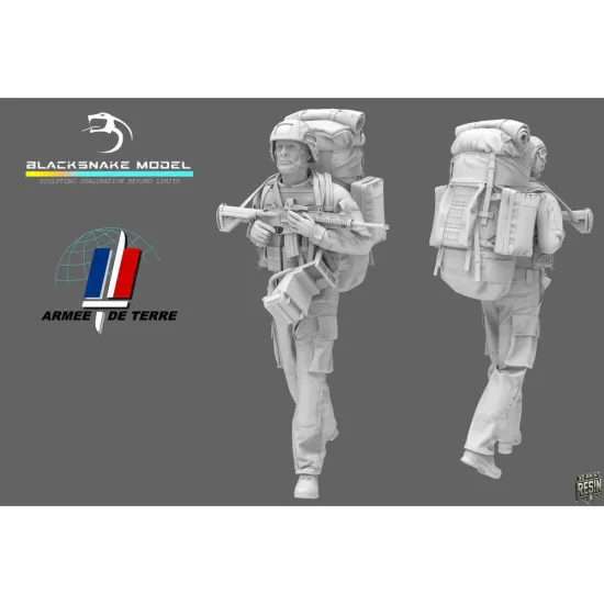 Black Snake Fr-08-48 1/48 French Soldier Optic Eryx Resin Figure Kit