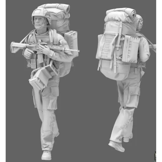 Black Snake Fr-08-48 1/48 French Soldier Optic Eryx Resin Figure Kit