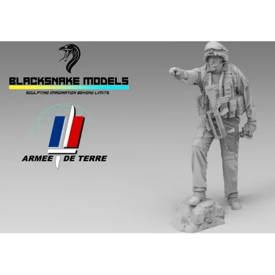 Black Snake Fr-18 1/48 French Soldier On Patrol In Afghanistan Resin Figure Kit