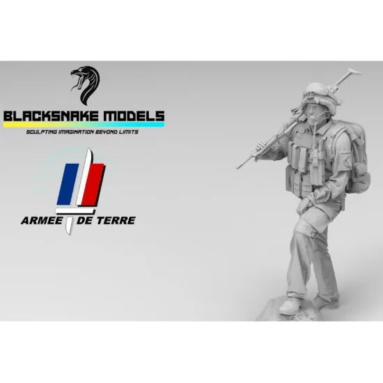 Black Snake Fr-21 1/48 French Soldier On Patrol In Afghanistan Resin Figure Kit