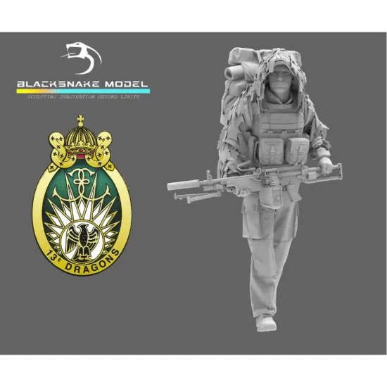 Black Snake Rdp-04 1/48 Minimi Marksman From The 13th Parachute Dragoon Regiment Resin Kit