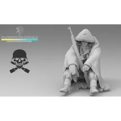 Black Snake Ttnkf-15-48 1/48 Rider Totenkopf In Winter Gear Eastern Front Eastern Front