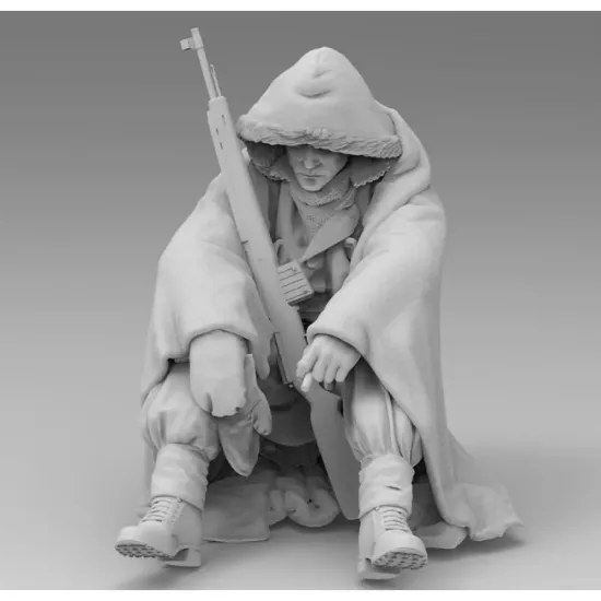 Black Snake Ttnkf-15-48 1/48 Rider Totenkopf In Winter Gear Eastern Front Eastern Front