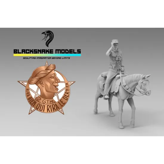 Black Snake Goum-01 1/35 French Officer Of The 2nd Gtm Resin Figure Kit